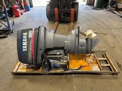 1991 Yamaha 90 hp 2-Stroke 20″ Outboard Motor Engine Runs Well Good Shape