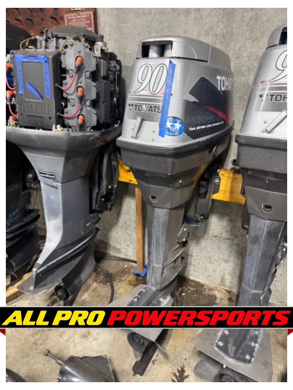 2003 Tohatsu 90 hp TLDI Outboard Motor Engine 20″ 2-Stroke Runs Prop – photo 2 of 12