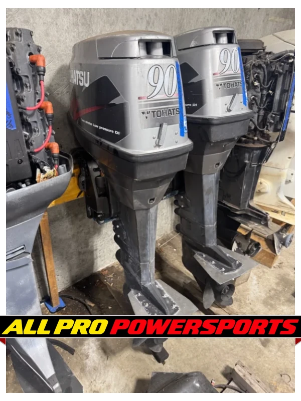 2003 Tohatsu 90 hp TLDI Outboard Motor Engine 20″ 2-Stroke Runs Prop – photo 4 of 12