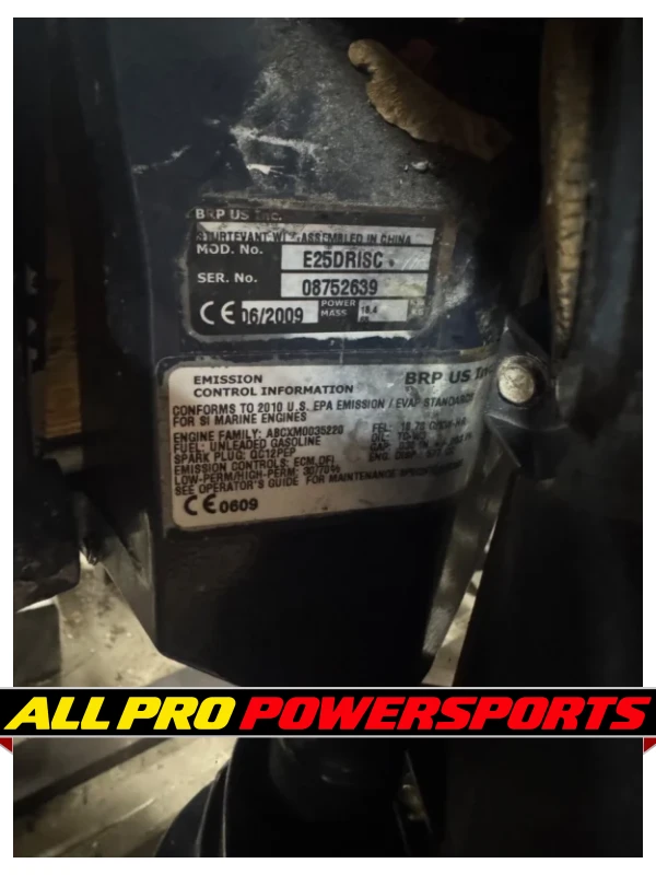 2009 Evinrude Etec 25 hp DFI Outboard Motor Engine 20″ E-Tec BRP Runs Well – photo 8 of 15