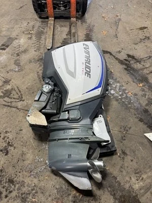 2017 Evinrude Etec 225 G2 Outboard Motor Engine 25″ E-Tec Prop Run Controls