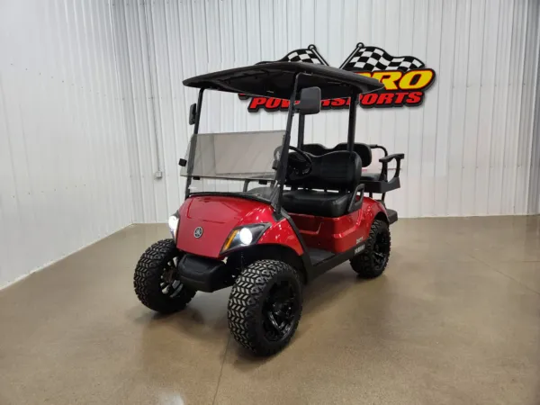 2017 Yamaha Drive 2 Gas EFI QuieTech Deluxe Lighting Package Golf Cart, Jasper Red