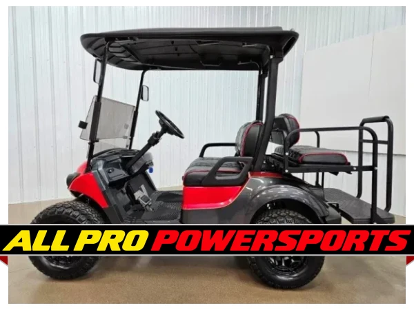 2018 Yamaha Drive 2 Gas Carb Lighting Package Golf Cart, Atomic Red Kandi & Magnetic Grey – photo 3 of 16