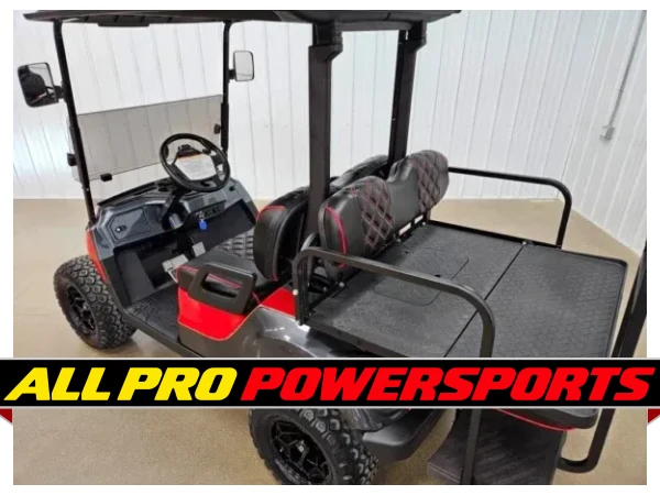 2018 Yamaha Drive 2 Gas Carb Lighting Package Golf Cart, Atomic Red Kandi & Magnetic Grey – photo 6 of 16