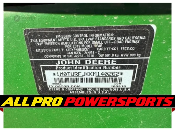 2019 John Deere Gator TX Turf For Sale