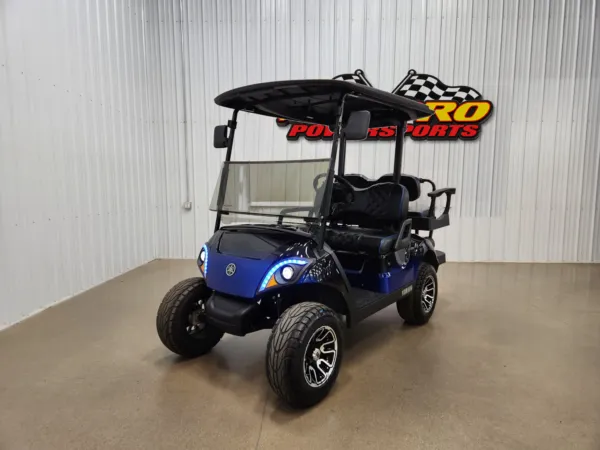 2019 Yamaha Drive 2 Electric Deluxe Lighting Package Golf Cart, Blue & Black