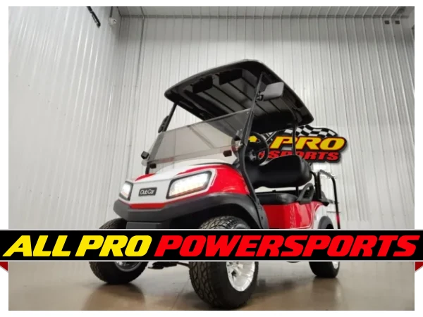 2020 Club Car Tempo Electric Lighting Package Golf Cart, Vivid Red & Pearl White – photo 13 of 15