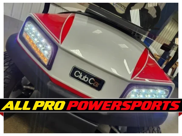 2020 Club Car Tempo Electric Lighting Package Golf Cart, Vivid Red & Pearl White – photo 2 of 15