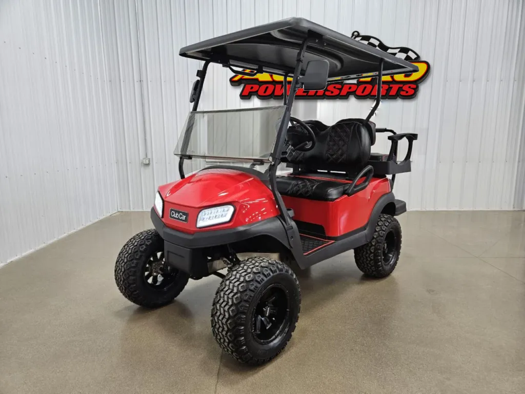 2020 Club Car Tempo Gas EFI Deluxe Lighting Package Golf Cart, Rally Red