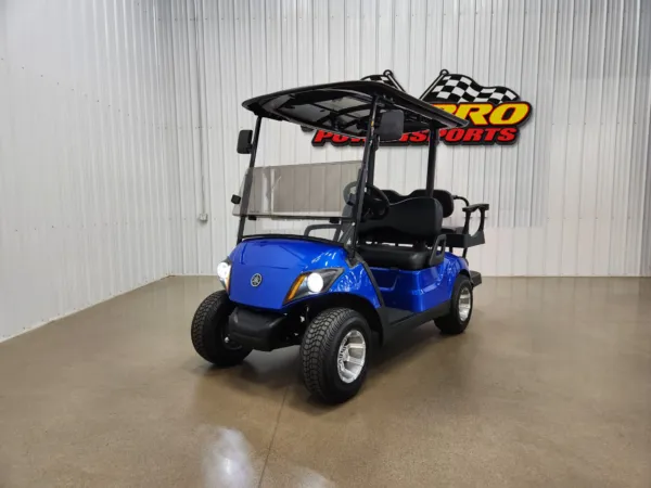 2020 Yamaha Drive 2 Lithium Ion Deluxe Lighting Package Golf Cart, Aqua Blue