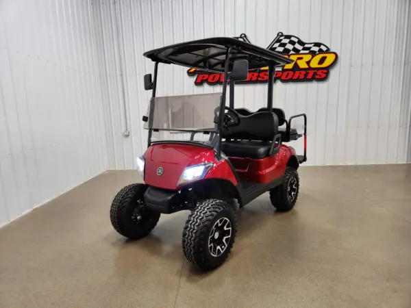2020 Yamaha Drive 2 Lithium Ion Lighting Package Golf Cart, Jasper Red