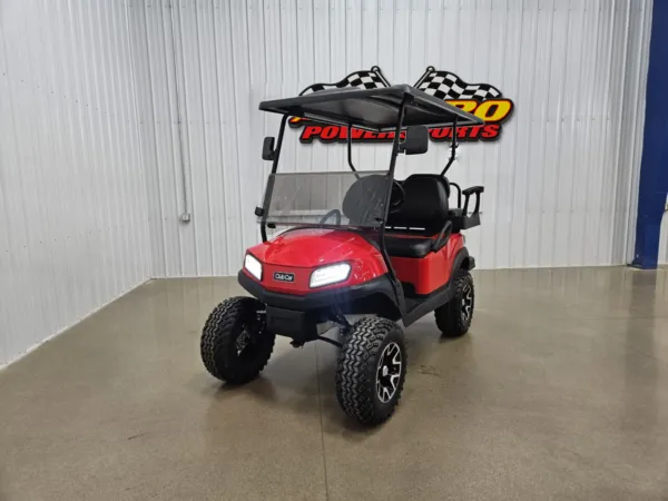 2021 Club Car Tempo Electric Deluxe Lighting Package Golf Cart, Rally Red
