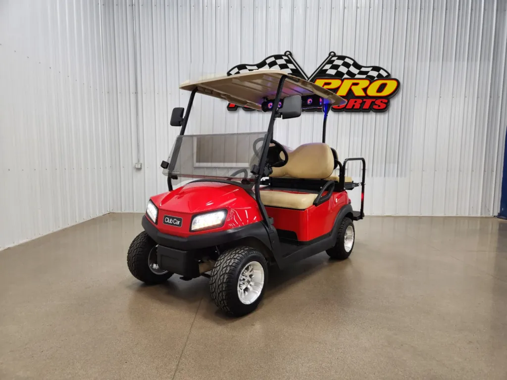 2021 Club Car Tempo Electric ECOXGEAR Lighting Package Golf Cart, Rally Red
