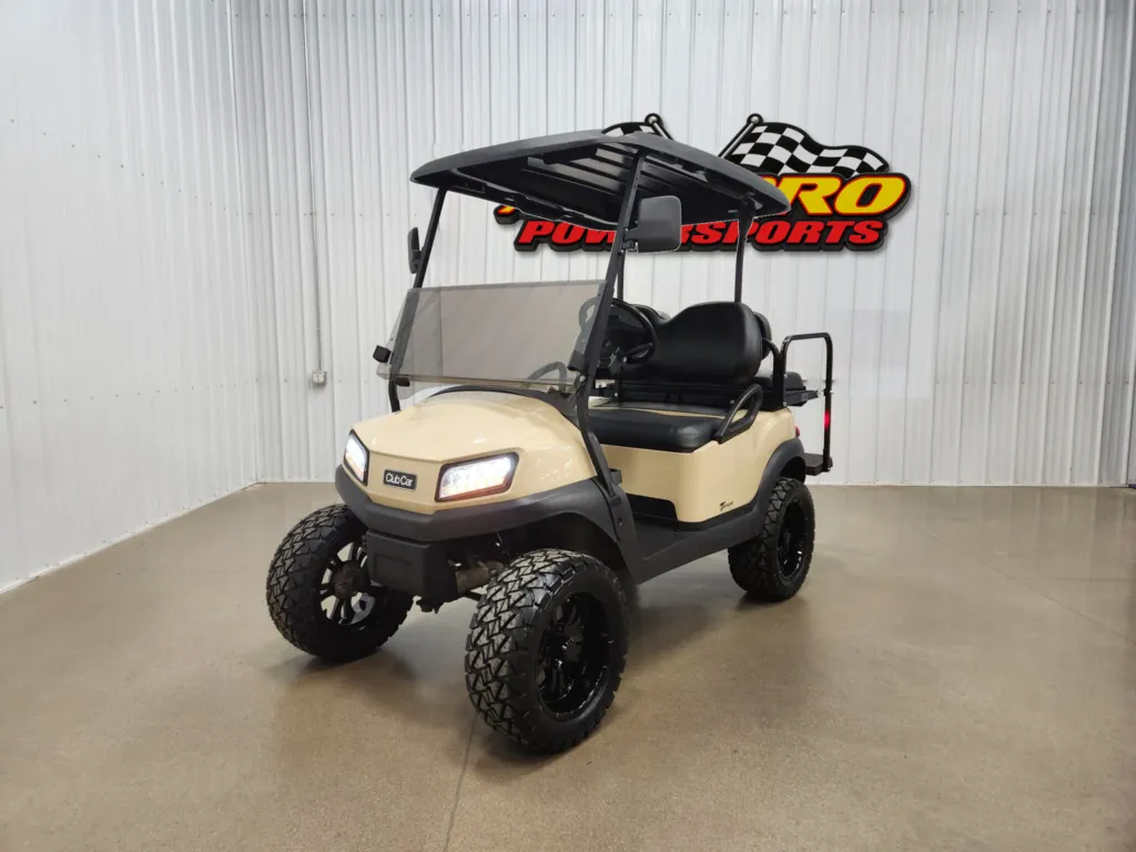 2021 Club Car Tempo Electric Lighting Package Golf Cart, Beige