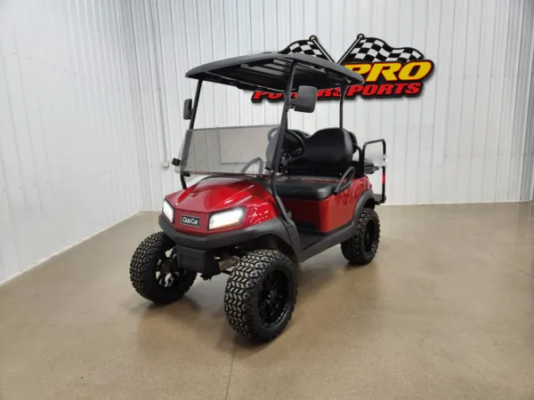2021 Club Car Tempo Electric Lighting Package Golf Cart, Candy Apple Red