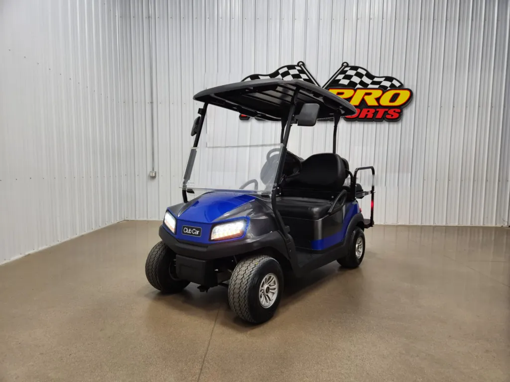 2021 Club Car Tempo Electric Lighting Package Golf Cart, Daytona Blue & Magnetic Grey