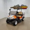 2021 Club Car Tempo Electric Lighting Package Golf Cart, Kandy Orange & Razor Edge Silver – Photo 1 2021 Club Car Tempo Electric Lighting Package Golf Cart, Kandy Orange & Razor Edge Silver