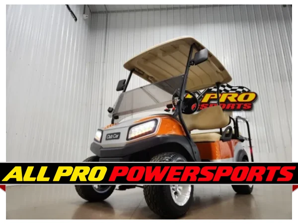 2021 Club Car Tempo Electric Lighting Package Golf Cart, Kandy Orange & Razor Edge Silver – photo 13 of 15