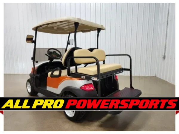 2021 Club Car Tempo Electric Lighting Package Golf Cart, Kandy Orange & Razor Edge Silver – photo 4 of 15