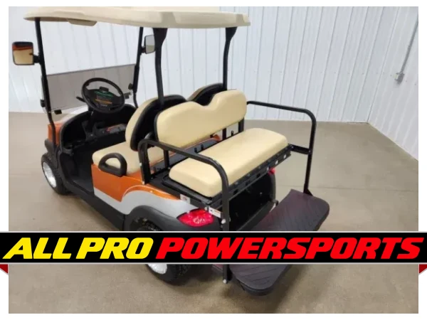 2021 Club Car Tempo Electric Lighting Package Golf Cart, Kandy Orange & Razor Edge Silver – photo 5 of 15