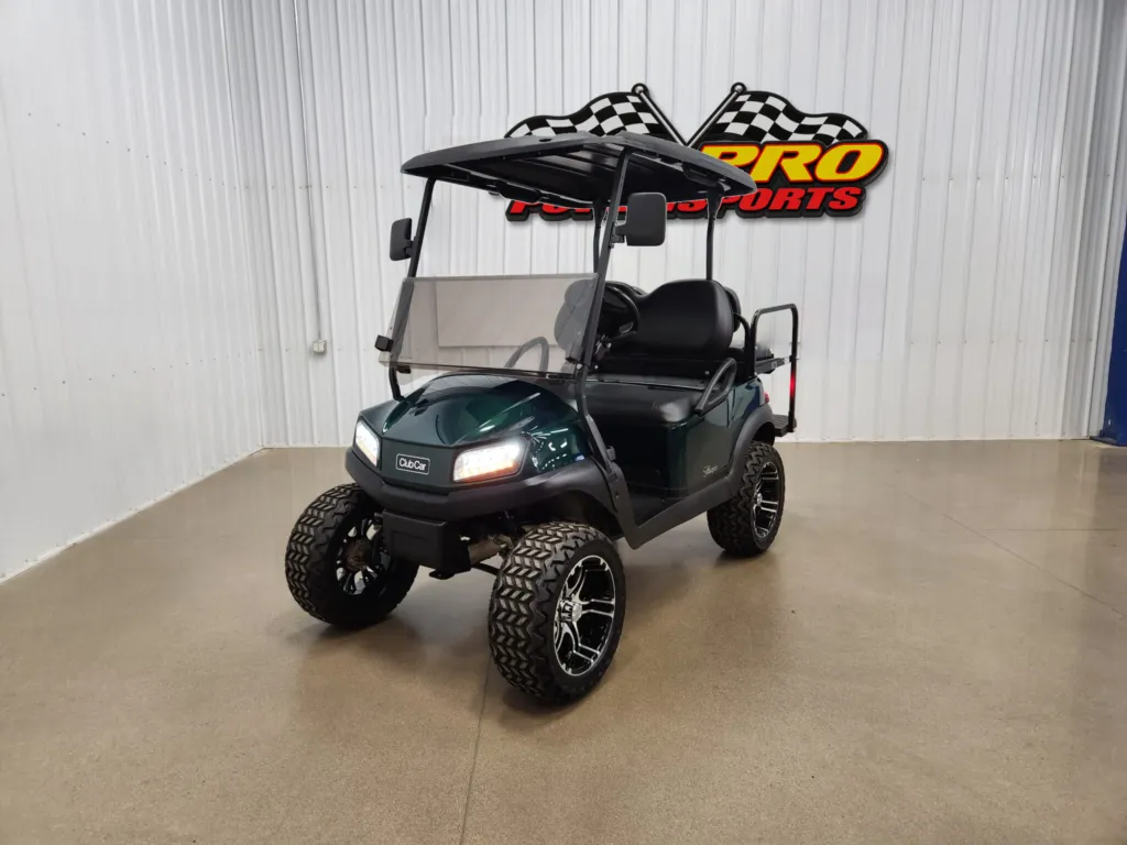 2021 Club Car Tempo Electric Lighting Package Golf Cart, Metallic Green