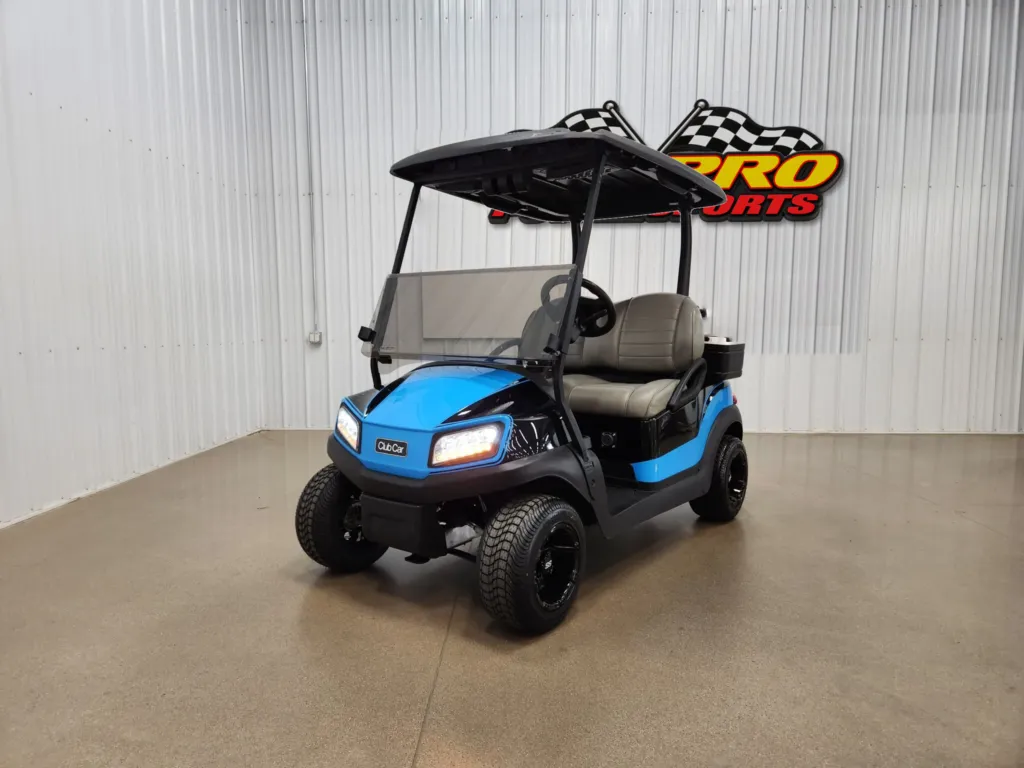 2021 Club Car Tempo Lithium Ion Lighting Package Golf Cart, Chief Blue & Attitude Black
