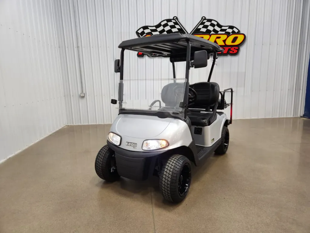 2021 E-Z-GO RXV Lithium Ion ECOXGEAR Lighting Package Golf Cart, Silver