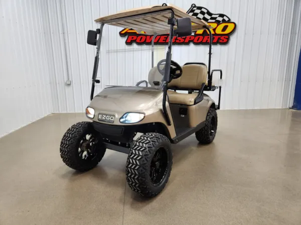 2021 E-Z-GO TXT Electric Lighting Package Golf Cart, Almond