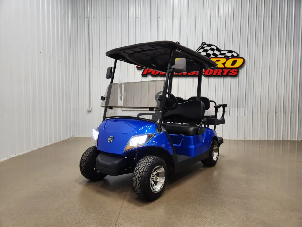 2021 Yamaha Drive 2 AC Electric Deluxe Lighting Package Golf Cart, Aqua Blue