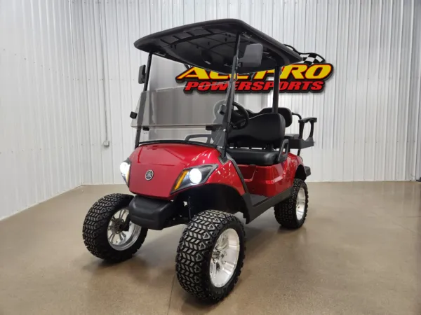 2021 Yamaha Drive 2 AC Electric Deluxe Lighting Package Golf Cart, Jasper Red
