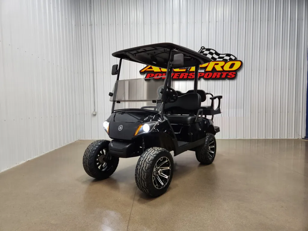 2021 Yamaha Drive 2 AC Electric Deluxe Lighting Package Golf Cart, Onyx Metallic Black