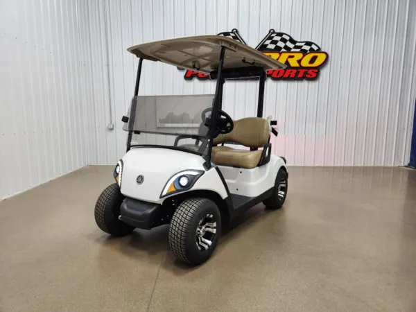 2021 Yamaha Drive 2 AC Electric ECOXGEAR Lighting Package Golf Cart, Glacier White