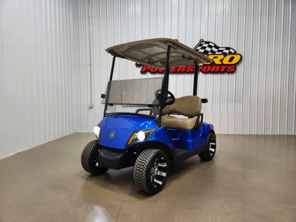 2021 Yamaha Drive 2 AC Electric Lighting Package Golf Cart, Aqua Blue Metallic
