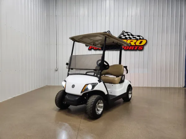 2021 Yamaha Drive 2 AC Electric Soundbar Lighting Package Golf Cart, Glacier White