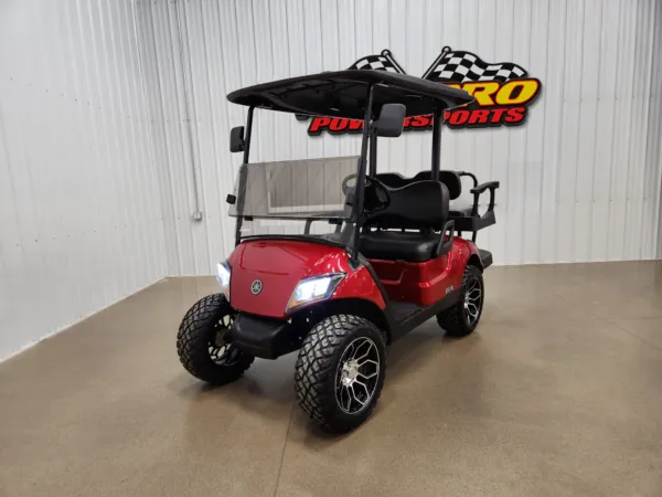 2021 Yamaha Drive 2 Gas EFI QuieTech Deluxe Lighting Package Golf Cart, Jasper Red