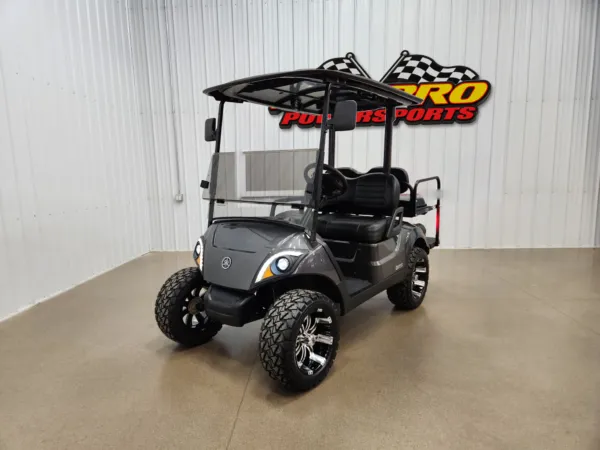 2021 Yamaha Drive 2 Gas EFI QuieTech Lighting Package Golf Cart, Carbon