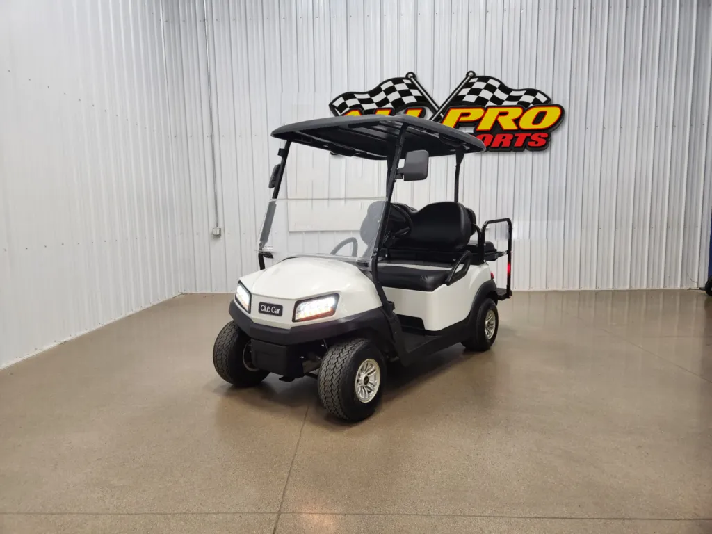 2022 Club Car Tempo Electric Lighting Package Golf Cart, Glacier White