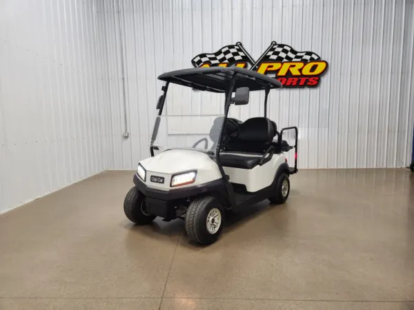 2022 Club Car Tempo Electric Lighting Package Golf Cart, Glacier White