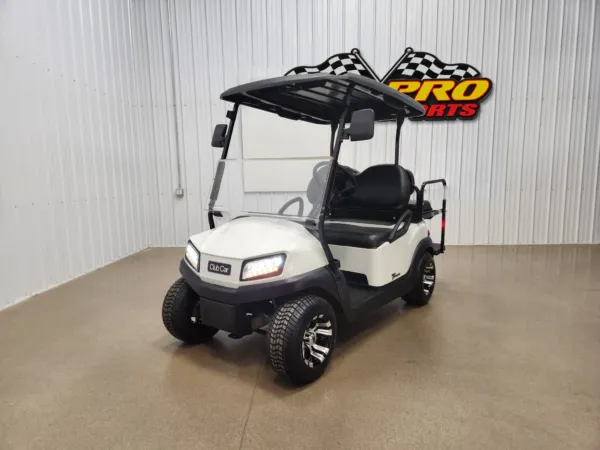 2022 Club Car Tempo Electric Lighting Package Golf Cart, Glacier White