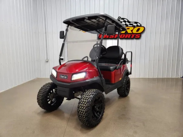 2022 Club Car Tempo Gas EFI Lighting Package Golf Cart, Metallic Candy Apple Red