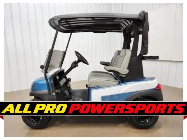 2022 Club Car Tempo Gas EFI Lighting Package Golf Cart, Shelby Blue & Pearl White – photo 3 of 13