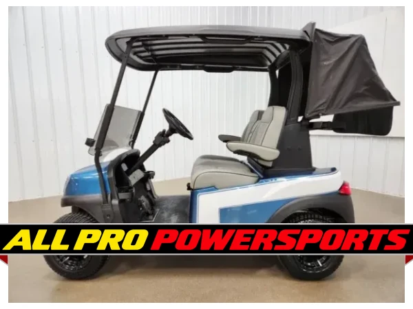 2022 Club Car Tempo Gas EFI Lighting Package Golf Cart, Shelby Blue & Pearl White – photo 4 of 13