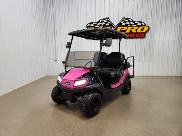 2022 Club Car Tempo Gas EFI Lighting Package Golf Cart, Vivid Pink & Black
