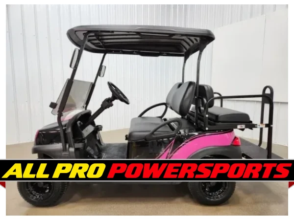 2022 Club Car Tempo Gas EFI Lighting Package Golf Cart, Vivid Pink & Black – photo 3 of 15