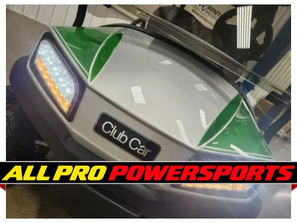 2022 Club Car Tempo Lithium Ion Lighting Package Golf Cart, Wicked Apple Green & Razor Edge Silver – photo 2 of 14