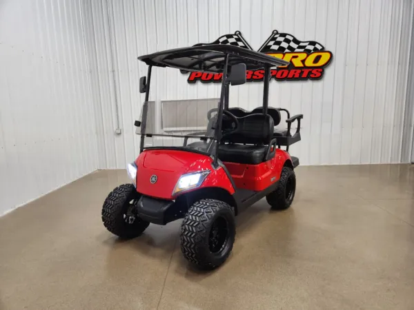 2022 Yamaha Drive 2 Gas EFI QuieTech Deluxe Lighting Package Golf Cart, Red