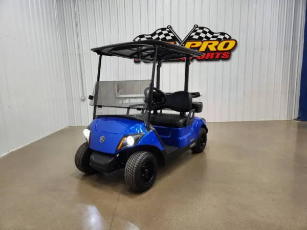 2022 Yamaha Drive 2 Gas EFI QuieTech Lighting Package Golf Cart, Aqua Blue