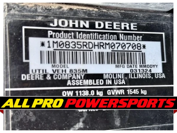 2024 John Deere Gator XUV 835R S Edition 4WD Utility Cart for Sale