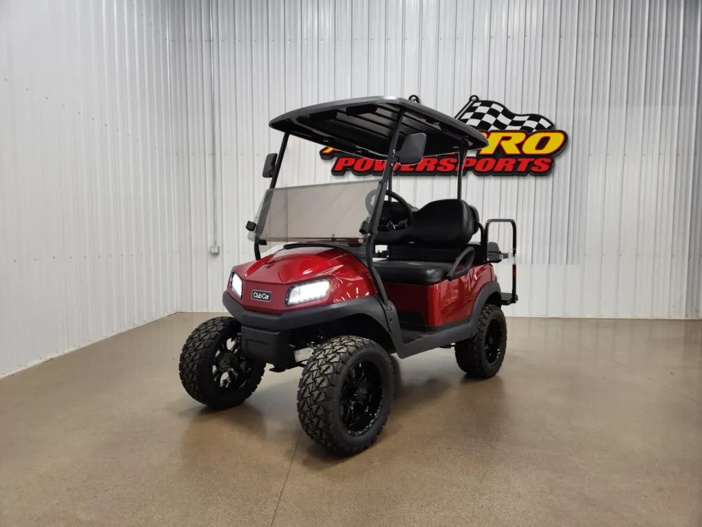 2025 Club Car Tempo Electric Lighting Package Golf Cart, Candy Apple Red