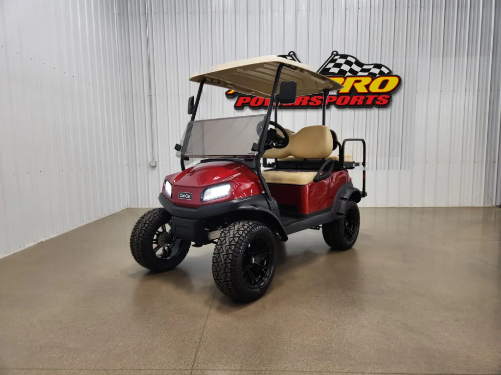 2025 Club Car Tempo Electric Lighting Package Golf Cart, Metallic Candy Apple Red